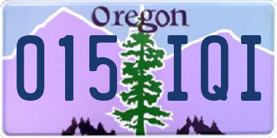OR license plate 015IQI