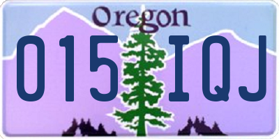 OR license plate 015IQJ