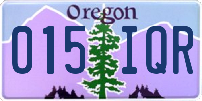 OR license plate 015IQR