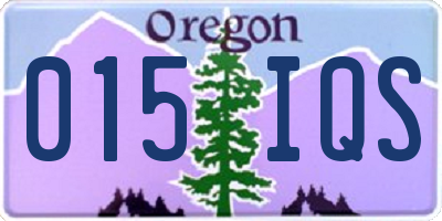 OR license plate 015IQS