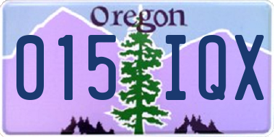 OR license plate 015IQX