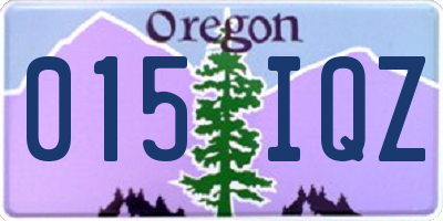 OR license plate 015IQZ