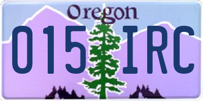 OR license plate 015IRC