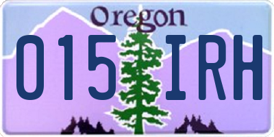 OR license plate 015IRH
