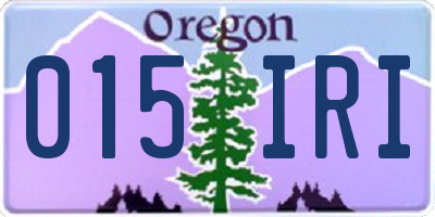 OR license plate 015IRI