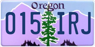 OR license plate 015IRJ