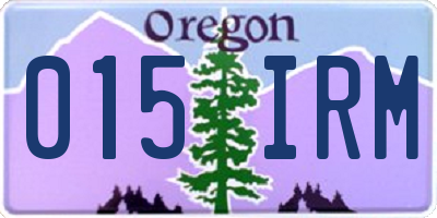 OR license plate 015IRM