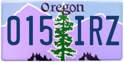 OR license plate 015IRZ