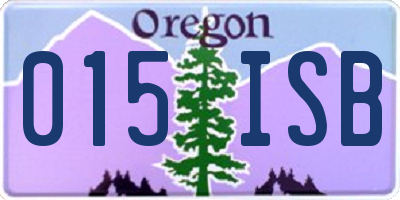 OR license plate 015ISB