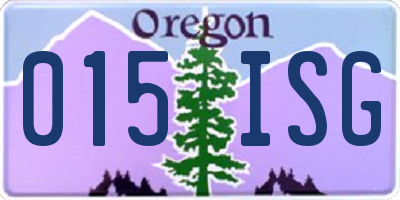 OR license plate 015ISG