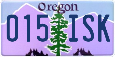 OR license plate 015ISK
