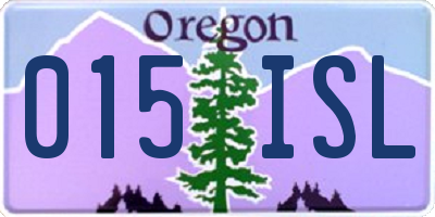 OR license plate 015ISL