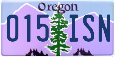 OR license plate 015ISN
