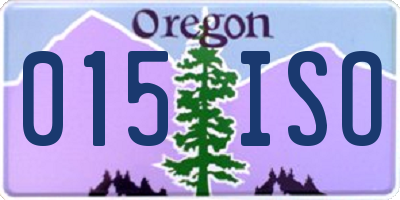 OR license plate 015ISO