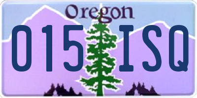 OR license plate 015ISQ
