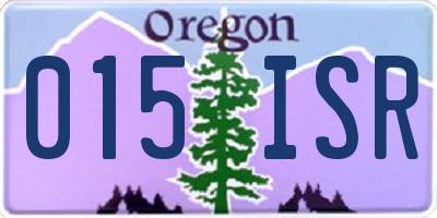 OR license plate 015ISR