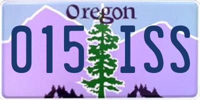 OR license plate 015ISS