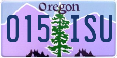 OR license plate 015ISU