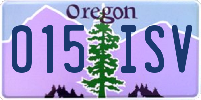 OR license plate 015ISV