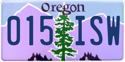 OR license plate 015ISW