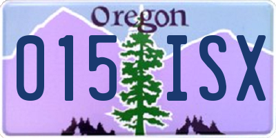 OR license plate 015ISX