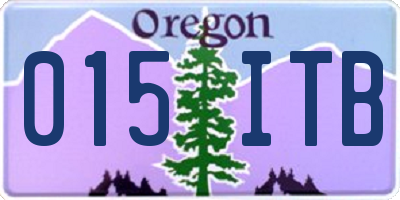 OR license plate 015ITB