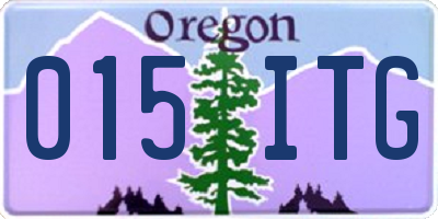 OR license plate 015ITG