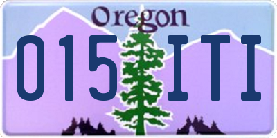 OR license plate 015ITI