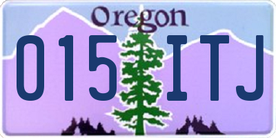 OR license plate 015ITJ