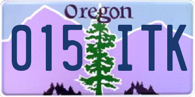 OR license plate 015ITK