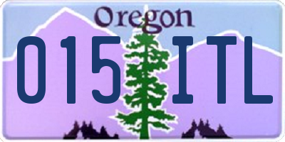 OR license plate 015ITL