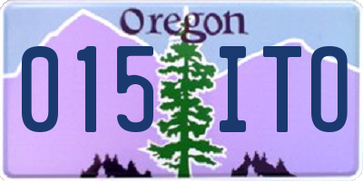 OR license plate 015ITO