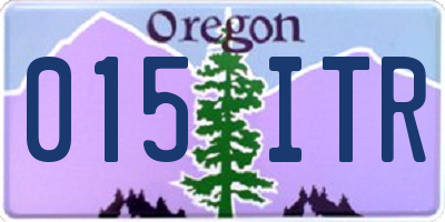 OR license plate 015ITR