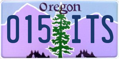 OR license plate 015ITS