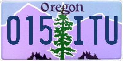 OR license plate 015ITU