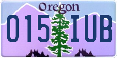 OR license plate 015IUB
