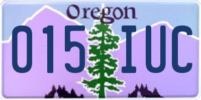 OR license plate 015IUC