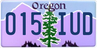OR license plate 015IUD