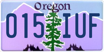 OR license plate 015IUF