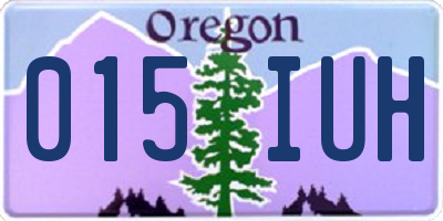 OR license plate 015IUH