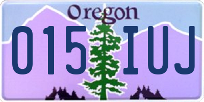 OR license plate 015IUJ