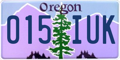 OR license plate 015IUK
