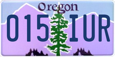 OR license plate 015IUR