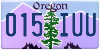 OR license plate 015IUU