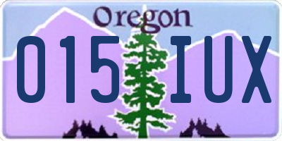 OR license plate 015IUX