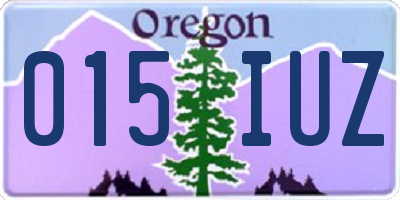 OR license plate 015IUZ