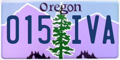 OR license plate 015IVA