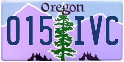 OR license plate 015IVC