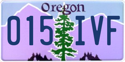 OR license plate 015IVF