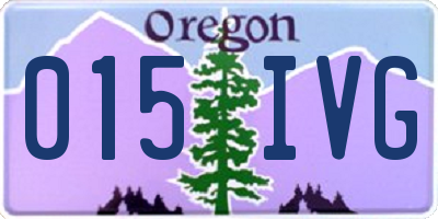 OR license plate 015IVG